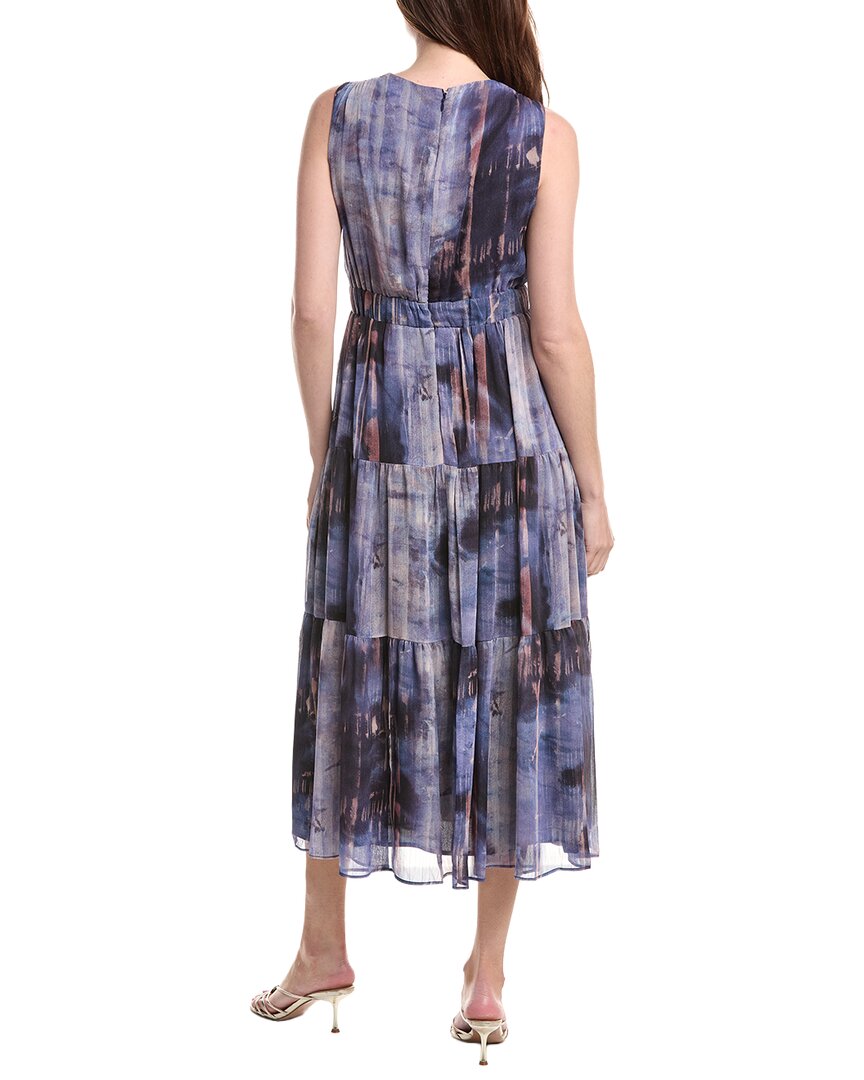 Dkny Pleated Chiffon Tie Dress