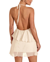 Bella Desert Halter Mini Dress