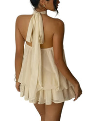 Bella Desert Halter Mini Dress