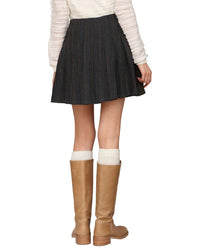 Avec Les Filles Wool-Blend Skirt