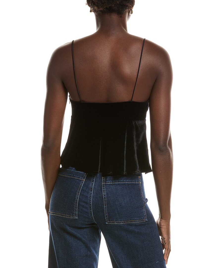 Susana Monaco Velvet Silk Bias String Silk-Blend Tank
