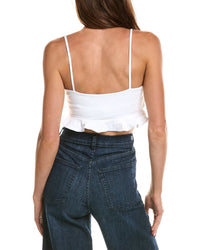 susana monaco Susana Monaco Crop Ruffle String Top