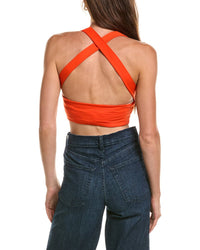 susana monaco Susana Monaco Deep V Cross Back Tank