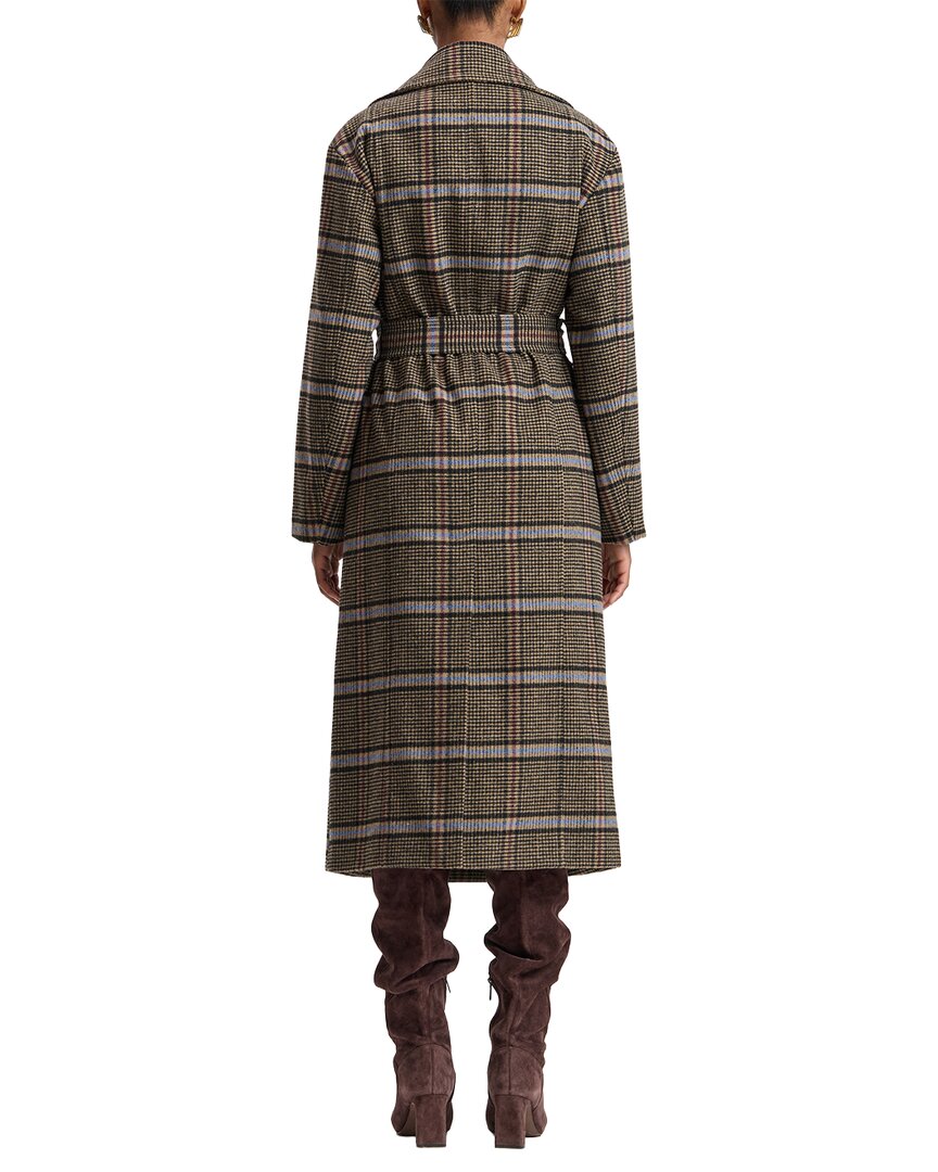 Avec Les Filles Funnel Neck Relaxed Wool-Blend Coat