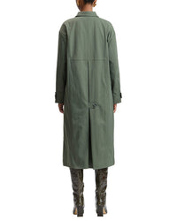 Avec Les Filles Stand Collar Trench Coat