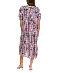 Red Valentino Printed Tiered Midi Dress