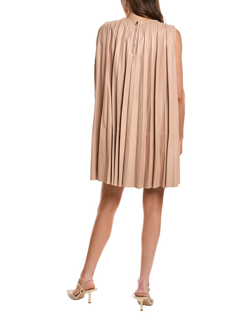 Red Valentino Pleated Leather Mini Dress