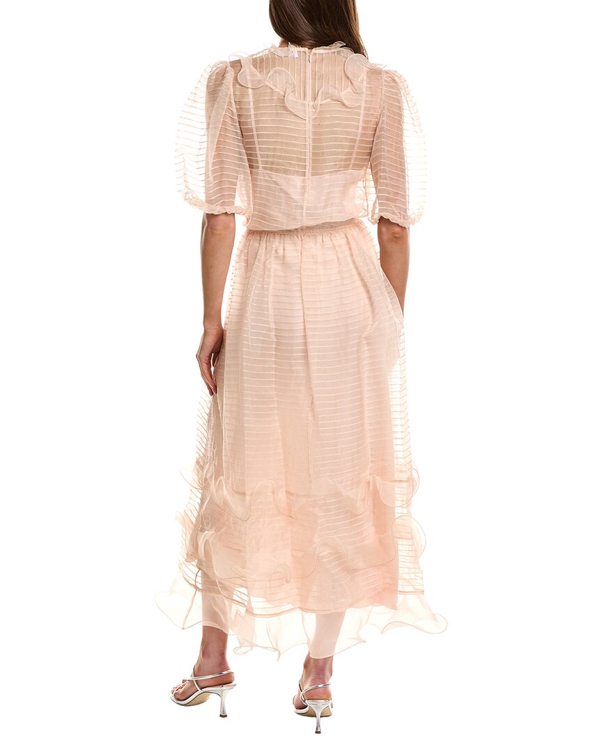 Red Valentino Ruffle Silk Maxi Dress