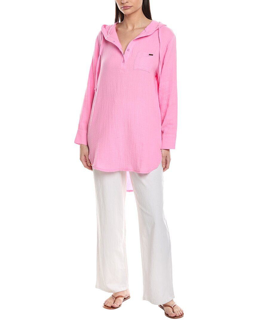 Nicole Miller Nicole Miller Crinkle Chiffon Button Down Shirtdress