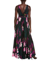 Ungaro Vera Deep V-Neck Maxi Dress
