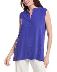 Eileen Fisher Mandarin Collar Shirt