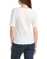 Eileen Fisher Crew Neck Snug Knit Top
