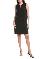 Eileen Fisher Split Neck Shift Dress