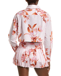 Rococo Sand Rococo Sand Linen-Blend Crop Shirt