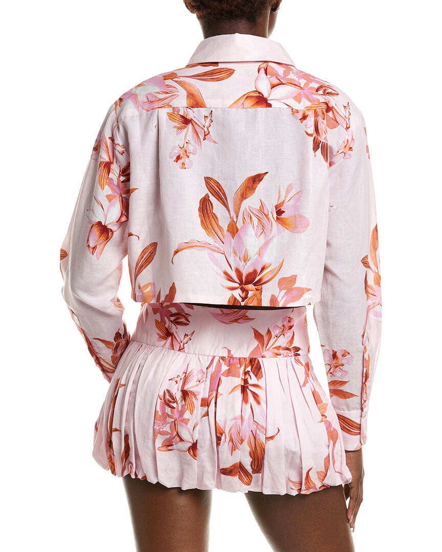 Rococo Sand Rococo Sand Linen-Blend Crop Shirt