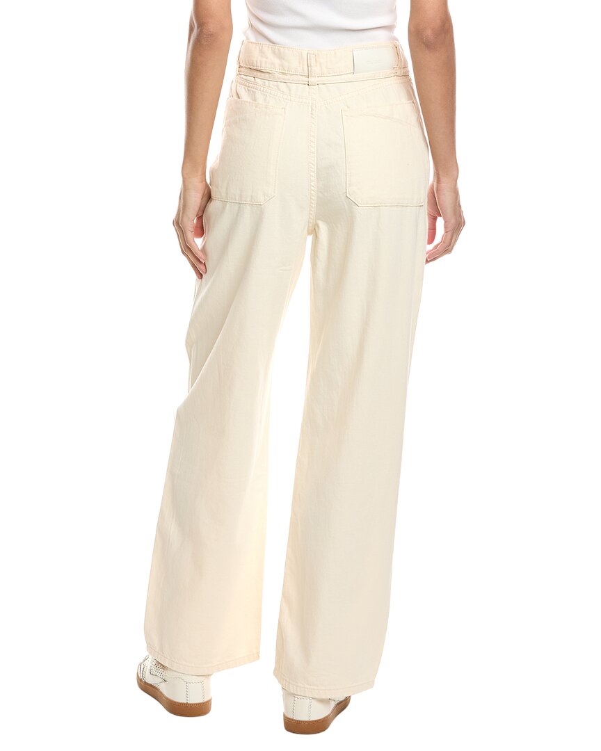 Dl1961 Casie Crema Linen-Blend Relaxed Wide Leg Jean