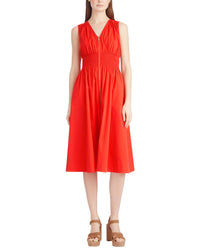 Draper James Amber Sleeveless Smocked Waist Midi Dress – Bluefly