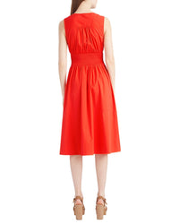 Draper James Amber Sleeveless Smocked Waist Midi Dress