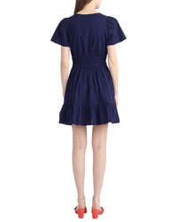 Draper James Wilson Mini Dress With Floral Embroidery