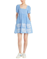 Draper James Dottie Babydoll Dress With Floral Embroidery