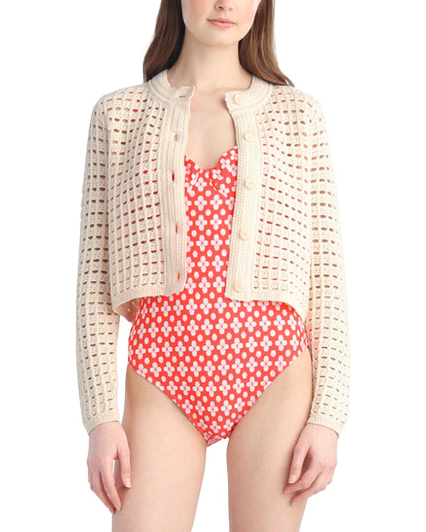 Draper James Crochet Wool-Blend Cardigan