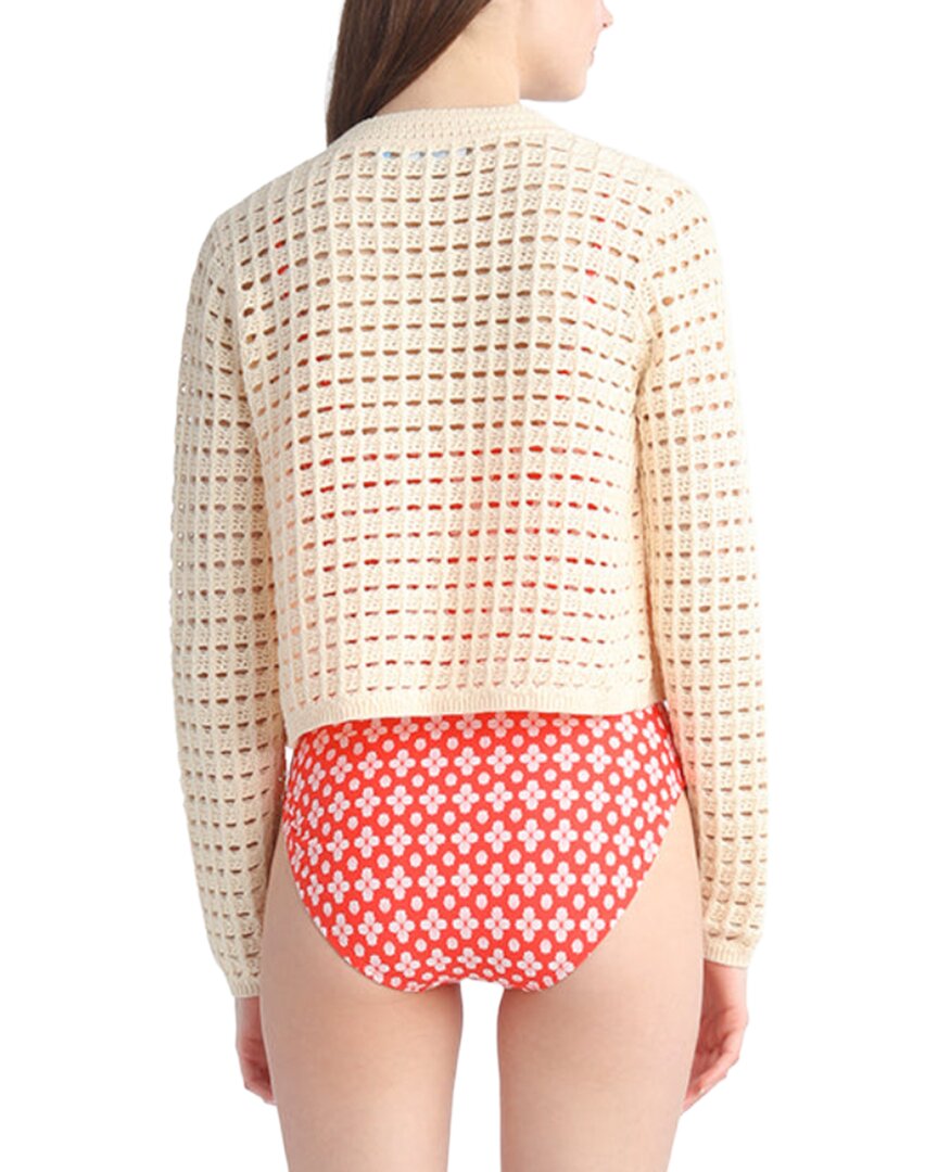 Draper James Crochet Wool-Blend Cardigan