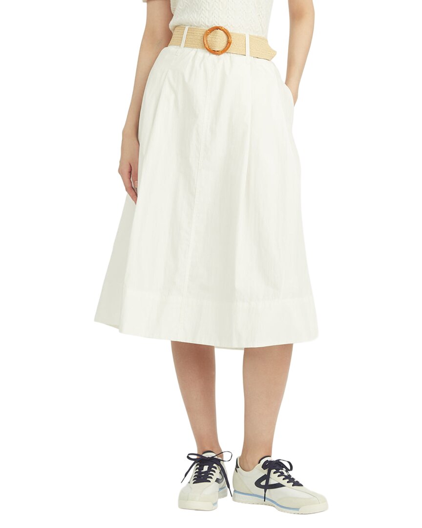 Draper James Contrast Belt Linen Skirt
