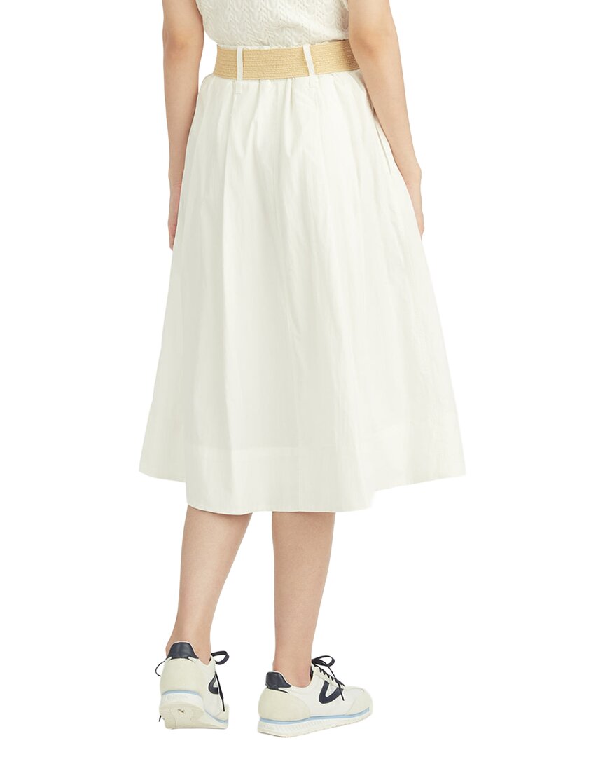 Draper James Contrast Belt Linen Skirt