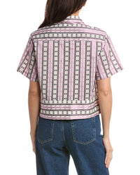 Draper James Short Sleeve Cropped Shirt