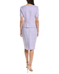 Le Suit 2Pc Square Neck Jacket & Skirt Set