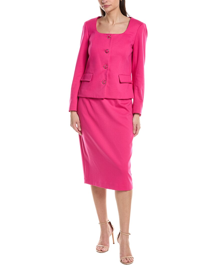 Le Suit 2Pc Scoop Neck Jacket & Skirt Set