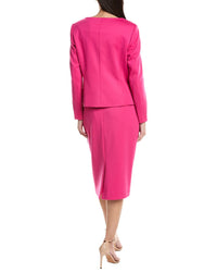 Le Suit 2Pc Scoop Neck Jacket & Skirt Set