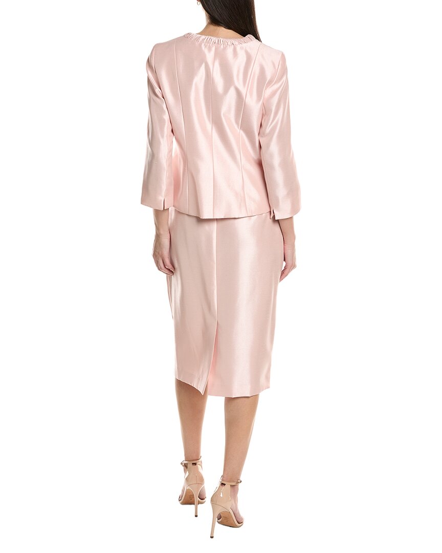 Le Suit 2Pc Ruched Neckband Jacket & Skirt Set