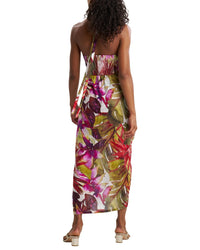 Natori Rainforest Cotton Maxi Halter Dress