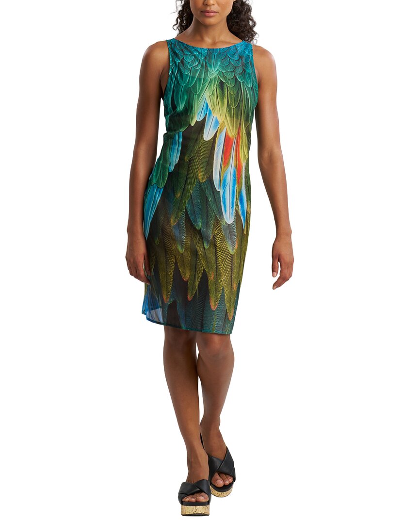 Natori Paradise Printed Mesh Mini Dress
