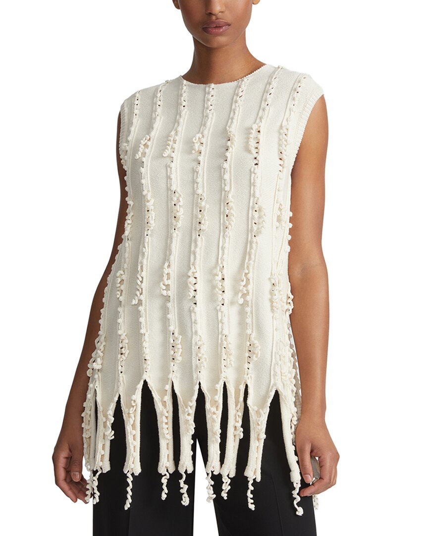 Lafayette 148 New York Hand Crochet Trim Wool-Blend Tunic