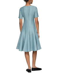 Lafayette 148 New York Plus Linen-Blend Fit & Flare Dress