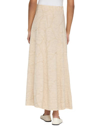 Lafayette 148 New York Jacquard Pull On Linen-Blend Skirt