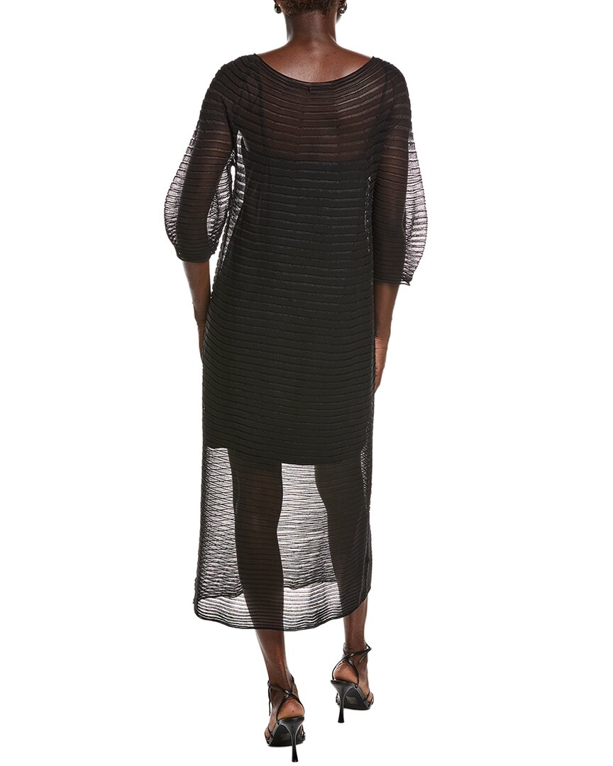 Lafayette 148 New York Crepe Sheer Pleat Silk-Blend Dress