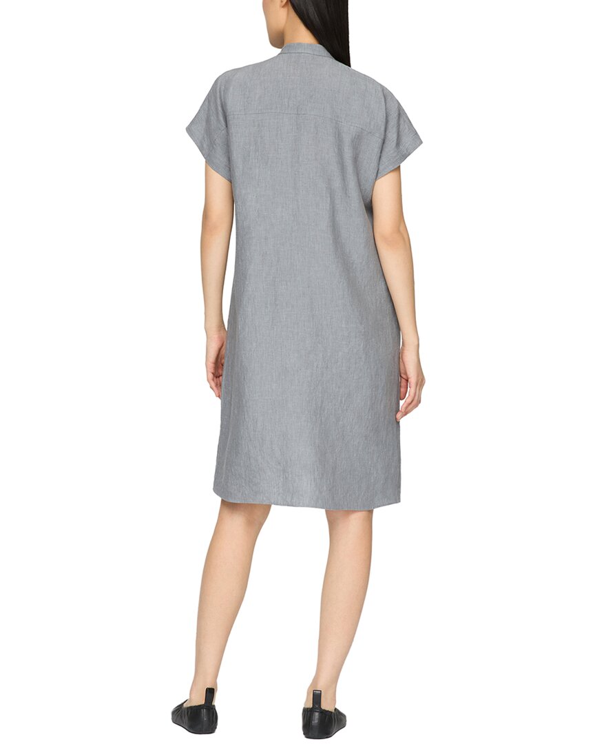 Lafayette 148 New York Pintuck Bib Linen Dress