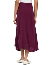 Lafayette 148 New York Asymmetric Pull On Knit Silk-Blend Skirt