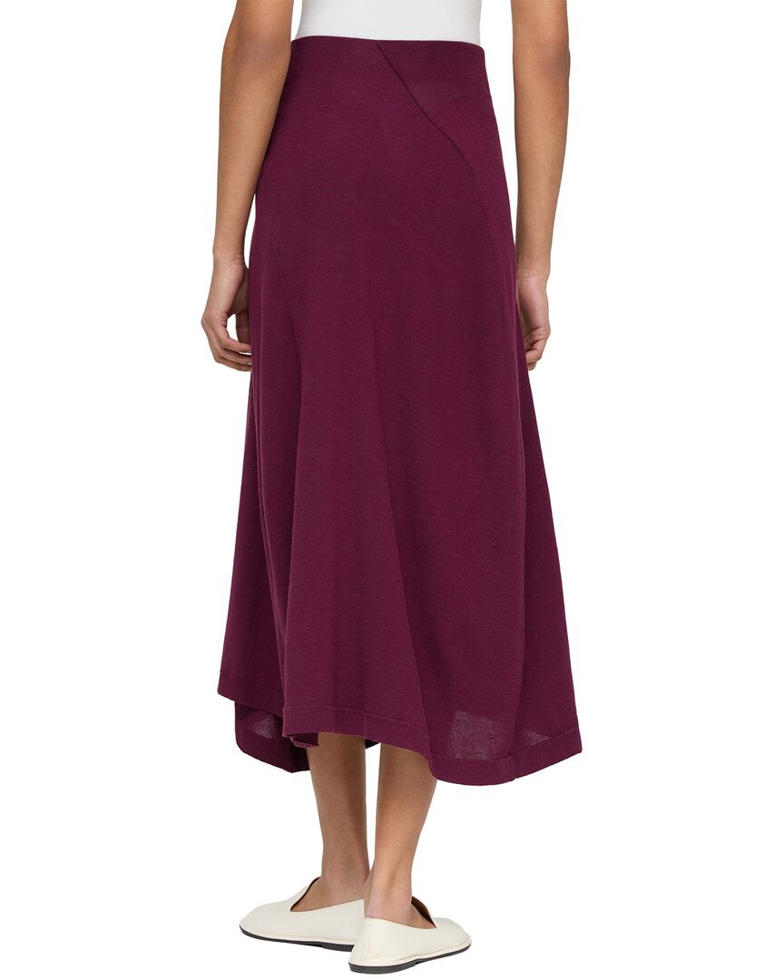 Lafayette 148 New York Asymmetric Pull On Knit Silk-Blend Skirt