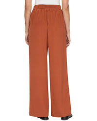 Lafayette 148 New York Knit Waist Riverside Silk-Blend Wide Leg Pant