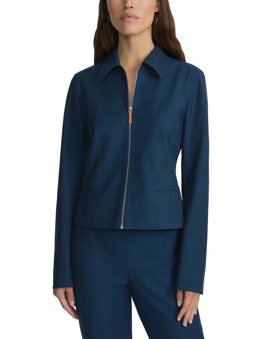 Lafayette 148 New York Zip Front Tailored Jacket