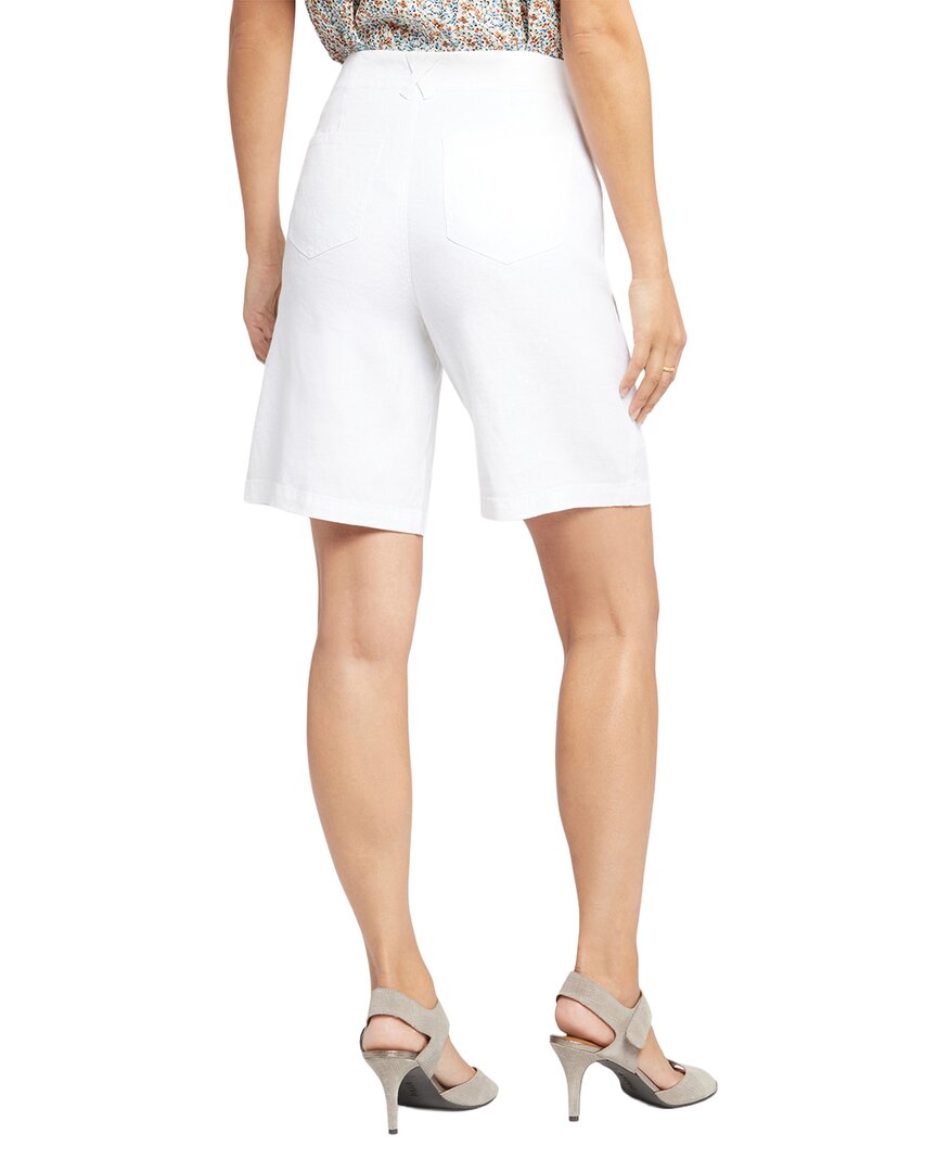 Nydj White Linen-Blend Bermuda Short Jean