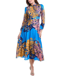 Elie Tahari The Raquel Silk-Blend Dress
