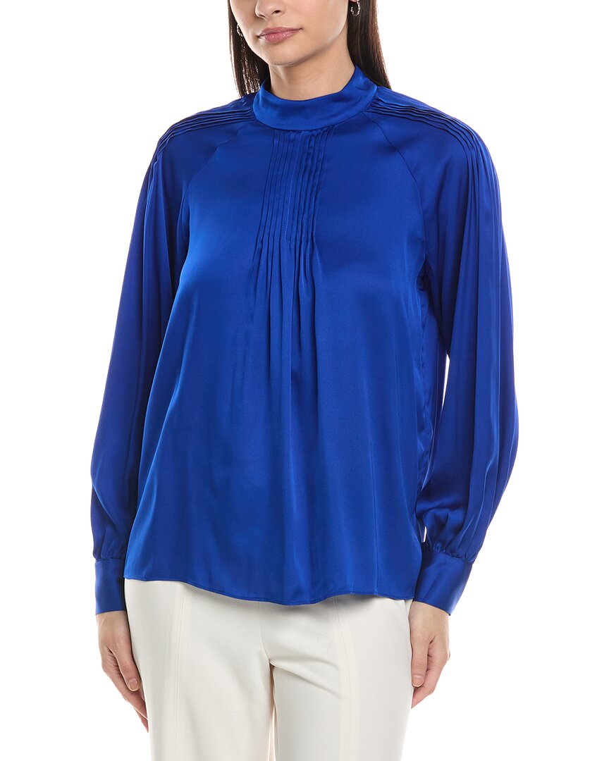 Elie Tahari The Bruna Silk-Blend Blouse