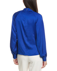 Elie Tahari The Bruna Silk-Blend Blouse