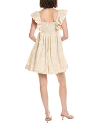 Jacquie The Label Cassandra Linen-Blend Mini Dress