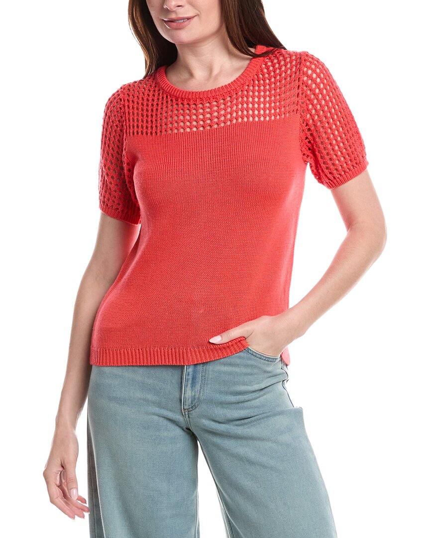 Joseph A. Open Pointelle Sweater